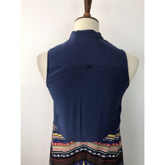 Mara Hoffman Colorblock Pleated Striped Maxi Dress - Picture 9 of 11